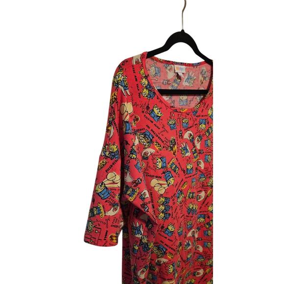LuLaRoe Irma Top – Size L – Hot Pink with Toy Story Alien Print - Picture 3 of 5